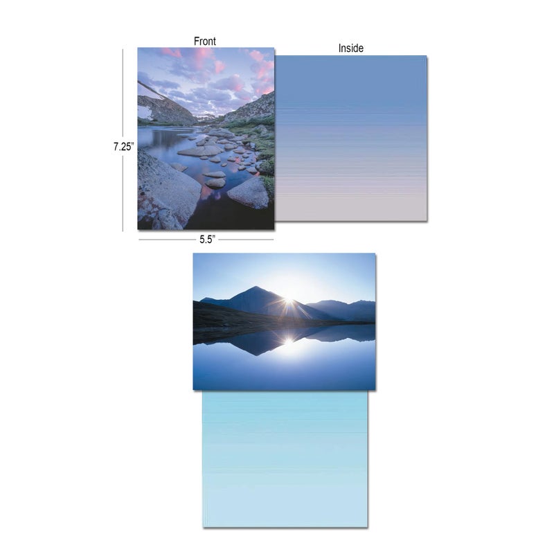 Leanin' Tree, High Country Lakes, Made In USA - 20 Blank Cards and Envelopes 5x7, Cute Stationary for Women Greeting Cards Blank Inside Featuring Stunning Photographs - Image 2